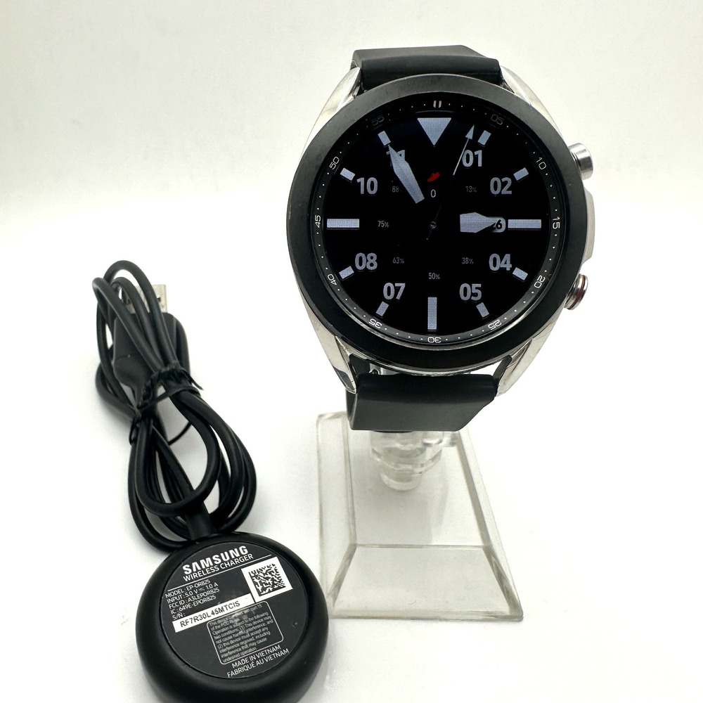 Samsung Galaxy Watch 3 45mm SM-R855U LTE Black Smartwatch Tested